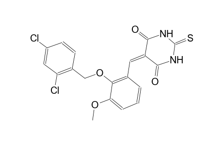 5-{2-[(2,4-dichlorobenzyl)oxy]-3-methoxybenzylidene}-2-thioxodihydro-4,6(1H,5H)-pyrimidinedione