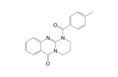 6H-pyrimido[2,1-b]quinazolin-6-one, 1,2,3,4-tetrahydro-1-(4-methylbenzoyl)-