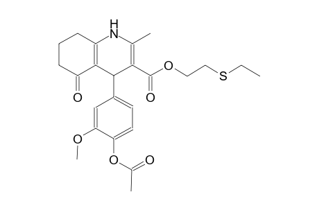 3-quinolinecarboxylic acid, 4-[4-(acetyloxy)-3-methoxyphenyl]-1,4,5,6,7,8-hexahydro-2-methyl-5-oxo-, 2-(ethylthio)ethyl ester