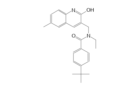 4-tert-butyl-N-ethyl-N-[(2-hydroxy-6-methyl-3-quinolinyl)methyl]benzamide