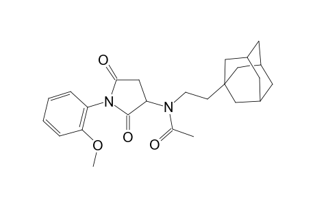 N-[2-(1-adamantyl)ethyl]-N-[1-(2-methoxyphenyl)-2,5-bis(oxidanylidene)pyrrolidin-3-yl]ethanamide