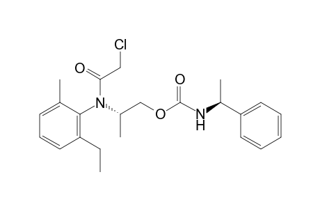 aS, N-(1S),alphaS(-)-(alpha-methylbenzyl)carbamic acid, ester with 2-chloro-6'-ethyl-N-(2-hydroxy-1-methylethyl)-o-acetotoluidide