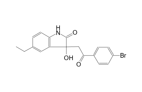 3-[2-(4-bromophenyl)-2-oxoethyl]-5-ethyl-3-hydroxy-1,3-dihydro-2H-indol-2-one