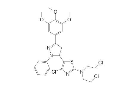4-Chloro-N,N-bis(2-chloroethyl)-5-[1-phenyl-3-(3,4,5-trimethoxyphenyl)-4,5-dihydro-1H-pyrazol-5-yl]thiazol-2-amine