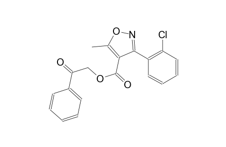 4-isoxazolecarboxylic acid, 3-(2-chlorophenyl)-5-methyl-, 2-oxo-2-phenylethyl ester