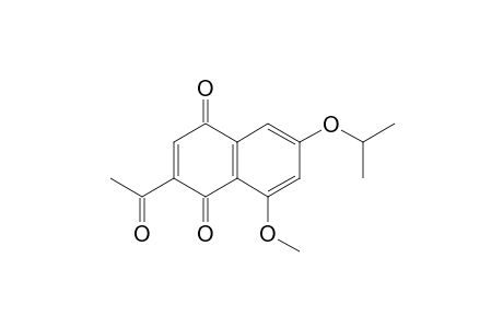 1,4-Naphthalenedione, 2-acetyl-8-methoxy-6-(1-methylethoxy)-