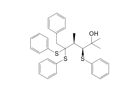 2-Methyl-7-phenyl-3,5,5-tris(phenylthio)heptan-2-ol
