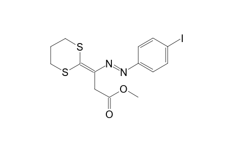 (E)-Methyl 3-(1,3-dithian-2-ylidene)-3-((4-iodophenyl)diazenyl)propanoate