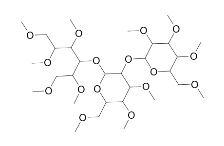 D-Galactitol, O-2,3,4,6-tetra-O-methyl-.beta.-D-glucopyranosyl-(1.fwdarw.2)-O-3,4,6-tri-O-methyl-.beta.-D-glucopyranosyl-(1.fwdarw.4)-1,2,3,5,6-penta-O-methyl-
