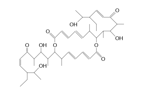 8,16-Bis(7-ethyl-2,8-di-oh-1,3-di-me-4-oxo-non-5-enyl)-7,15-di-me-1,9-dioxa-cyclohexadeca-3,5,1 1,13-tetraene-2,10-dione