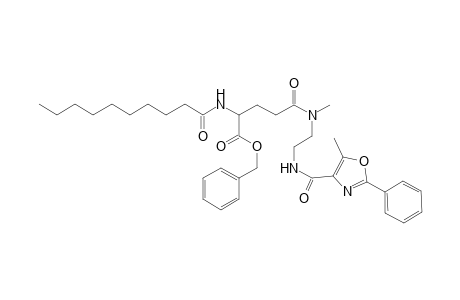 2-Decanoylamino-4-(methyl-{3-[5-methyl-2-phenyloxazole-4-carbonyl]-ethyl}-carbamoyl)-butyric acid benzyl ester