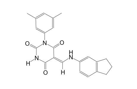 (5Z)-5-[(2,3-dihydro-1H-inden-5-ylamino)methylene]-1-(3,5-dimethylphenyl)-2,4,6(1H,3H,5H)-pyrimidinetrione