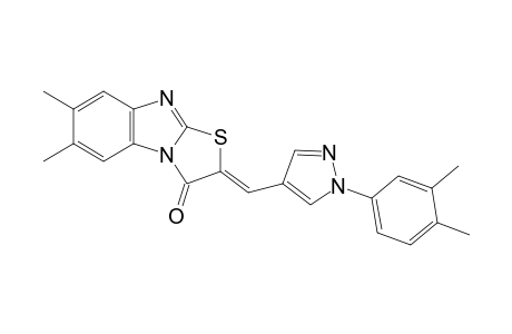 (2Z)-2-[[1-(3,4-dimethylphenyl)-4-pyrazolyl]methylidene]-6,7-dimethyl-1-thiazolo[3,2-a]benzimidazolone