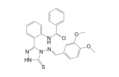 N-[2-[4-[(E)-(3,4-dimethoxyphenyl)methyleneamino]-5-thioxo-1H-1,2,4-triazol-3-yl]phenyl]benzamide