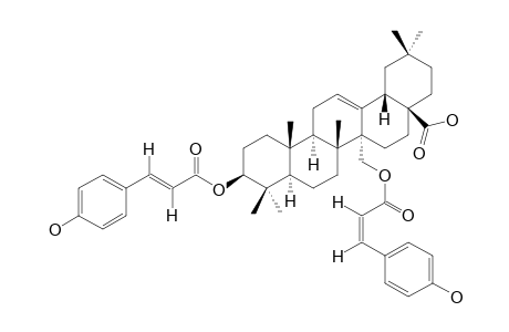 ASPRELLIC-ACID-B;3-O-TRANS-27-O-CIS-3-BETA,27-DIHYDROXYOLEAN-12-EN-28-OIC-ACID