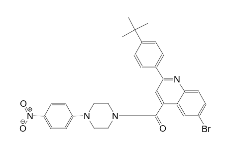 6-bromo-2-(4-tert-butylphenyl)-4-{[4-(4-nitrophenyl)-1-piperazinyl]carbonyl}quinoline