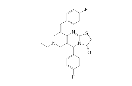 5-(4-Fluorophenyl)-9-(4-fluorophenyl)methylene-7-ethyl-5H-2,3,6,7,8,9-hexahydropyrido[4,3-d]thiazolo[3,2-a]pyrimidine-3-one