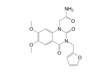 2-(3-(2-furylmethyl)-6,7-dimethoxy-2,4-dioxo-3,4-dihydro-1(2H)-quinazolinyl)acetamide