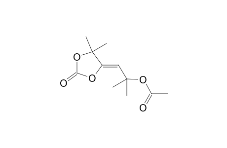 5-((1-Methylethanol)methylene)-4,4-dimethyl-1,3-dioxolan-2-one acetate