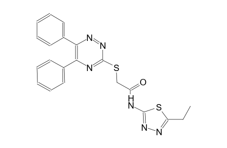 2-[(5,6-diphenyl-1,2,4-triazin-3-yl)sulfanyl]-N-(5-ethyl-1,3,4-thiadiazol-2-yl)acetamide