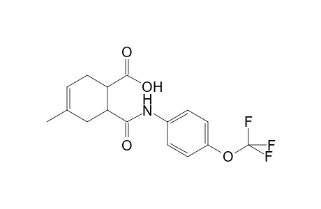 4-Methyl-6-[oxo-[4-(trifluoromethoxy)anilino]methyl]-1-cyclohex-3-enecarboxylic acid