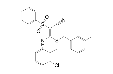 2-propenenitrile, 3-[(3-chloro-2-methylphenyl)amino]-3-[[(3-methylphenyl)methyl]thio]-2-(phenylsulfonyl)-, (2E)-