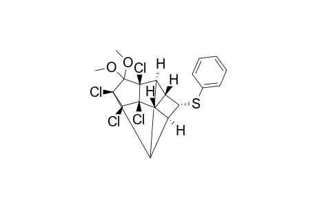 (1.alpha.,2.alpha.,2a.beta.,2b.beta.,3.beta.,4.beta.,5a.beta.,6.alpha.,6a.beta.)-2b,3,4,5a-tetrachlorodecahydro-5,5-dimethoxy-1-phenylthio-2,4,6-methenocyclobuta[a]pentalene