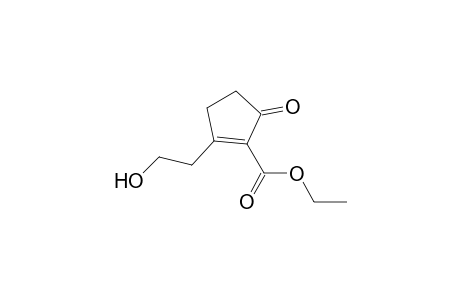 1-Cyclopentene-1-carboxylic acid, 2-(2-hydroxyethyl)-5-oxo-, ethyl ester