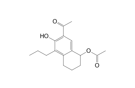 Ethanone, 1-[8-(acetyloxy)-5,6,7,8-tetrahydro-3-hydroxy-4-propyl-2-naphthalenyl]-
