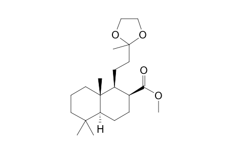 Methyl (8R)-13-ethylenedioxy-14,15-dinor-17-labdanoate