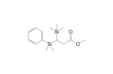 (3RS)-Methyl 3-dimethyl(phenyl)silyl-3-trimethylsilylpropionate