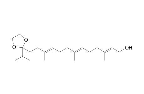 (2E,6E,10E)-13-(2-isopropyl-1,3-dioxolan-2-yl)-3,7,11-trimethyl-trideca-2,6,10-trien-1-ol