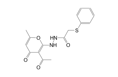 N'-(3-acetyl-6-methyl-4-oxo-4H-pyran-2-yl)-2-(phenylsulfanyl)acetohydrazide