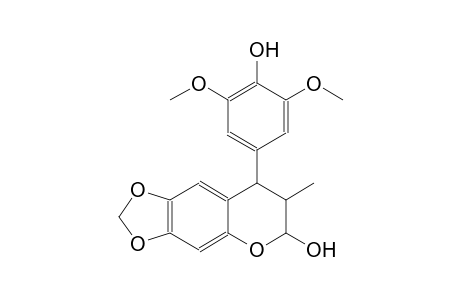 8-(4-hydroxy-3,5-dimethoxyphenyl)-7-methyl-7,8-dihydro-6H-[1,3]dioxolo[4,5-g]chromen-6-ol