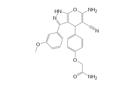 2-{4-[6-amino-5-cyano-3-(3-methoxyphenyl)-1,4-dihydropyrano[2,3-c]pyrazol-4-yl]phenoxy}acetamide