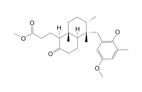 3-[(1S,4aR,5S,6S,8aR)-5-(2-hydroxy-5-methoxy-3-methyl-benzyl)-2-keto-5,6,8a-trimethyl-decalin-1-yl]propionic acid methyl ester