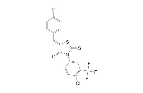 (5Z)-3-[4-chloro-3-(trifluoromethyl)phenyl]-5-(4-fluorobenzylidene)-2-thioxo-1,3-thiazolidin-4-one