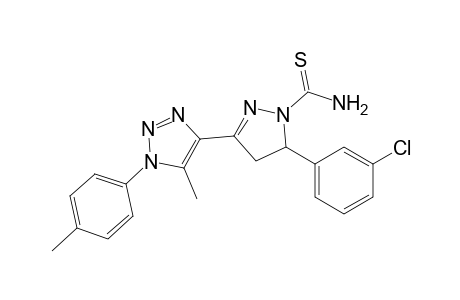 5-(3-chlorophenyl)-4,5-dihydro-3-(5-methyl-1-p-tolyl-1H-1,2,3-triazol-4-yl)pyrazole-1-carbothioamide