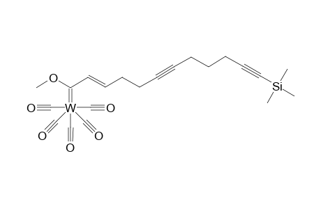 Carbon monoxide;[(E)-1-methoxy-12-trimethylsilyl-dodec-2-en-6,11-diynylidene]tungsten