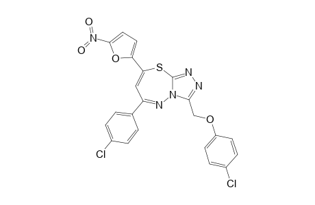 3-[(4-chloranylphenoxy)methyl]-6-(4-chlorophenyl)-8-(5-nitrofuran-2-yl)-[1,2,4]triazolo[3,4-b][1,3,4]thiadiazepine