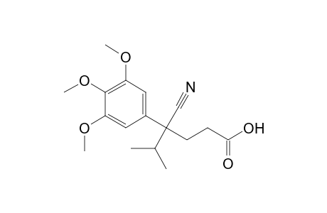 Benzenebutanoic acid, gamma-cyano-3,4,5-trimethoxy-gamma-(1-methylethyl)-, (+/-)-