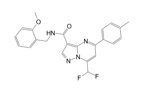 7-(difluoromethyl)-N-(2-methoxybenzyl)-5-(4-methylphenyl)pyrazolo[1,5-a]pyrimidine-3-carboxamide