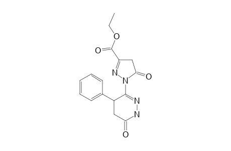 ETHYL-1-(1,4,5,6-TETRAHYDRO-6-OXO-4-PHENYLPYRIDAZIN-3-YL)-4,5-DIHYDRO-5-OXO-1H-PYARZOLE-3-CARBOXYLATE