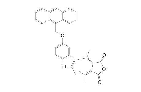 (E)-3-{1-[5-(Anthracen-9-ylmethoxy)-2-methylbenzofuran-3-yl]ethylidene}-4-(propan-2-ylidene)dihydrofuran-2,5-dione