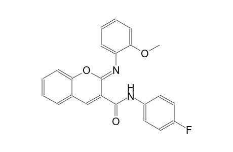 (2Z)-N-(4-fluorophenyl)-2-[(2-methoxyphenyl)imino]-2H-chromene-3-carboxamide