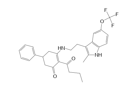 2-Butanoyl-3-[2-[2-methyl-5-(trifluoromethoxy)-1H-indol-3-yl]ethylamino]-5-phenyl-cyclohex-2-en-1-one