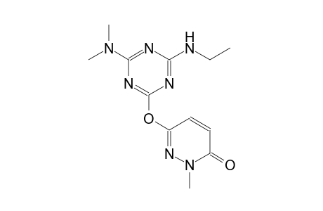 6-{[4-(dimethylamino)-6-(ethylamino)-1,3,5-triazin-2-yl]oxy}-2-methyl-3(2H)-pyridazinone