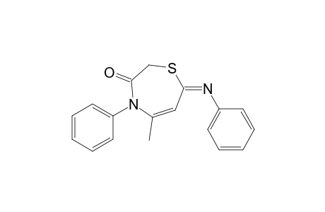 5-Methyl-4-phenyl-7-phenylimino-1,4-thiazepin-3-one