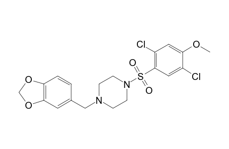 1-(1,3-Benzodioxol-5-ylmethyl)-4-[(2,5-dichloro-4-methoxyphenyl)sulfonyl]piperazine