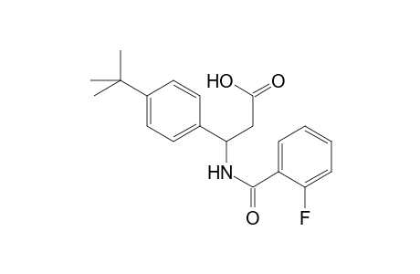 3-(4-tert-butylphenyl)-3-[(2-fluorobenzoyl)amino]propanoic acid